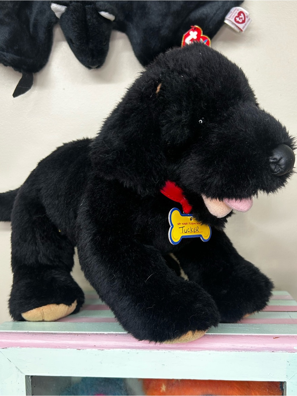 Vintage Build A Bear Black lab “Tucker”